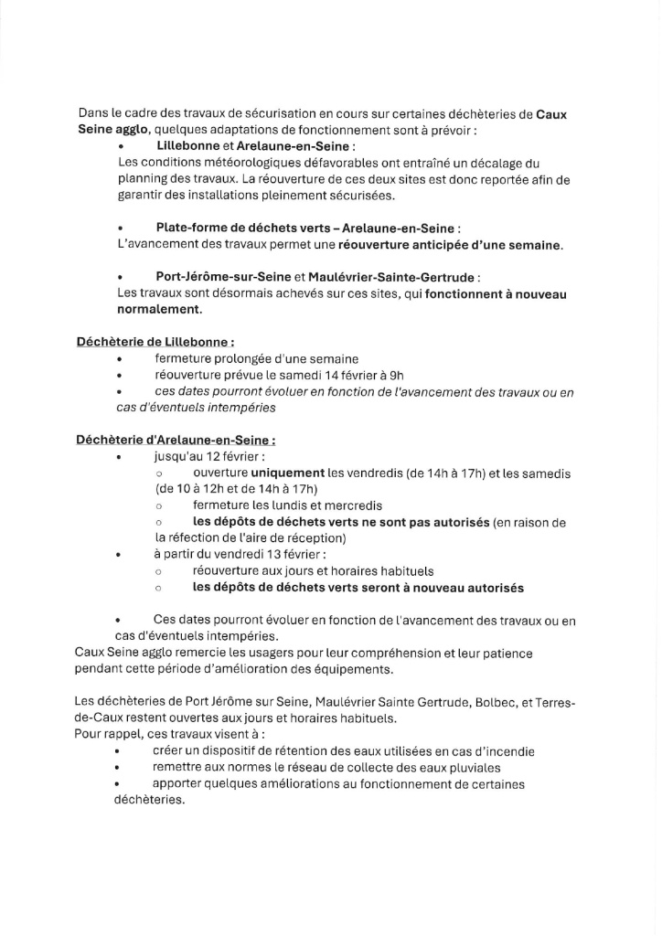 Prolongation de la fermeture temporaire de certaines déchèteries