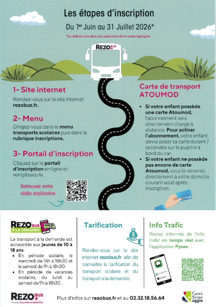 Inscriptions aux transports scolaires