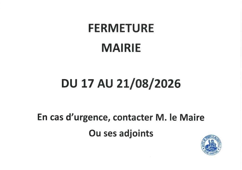FERMETURE MAIRIE